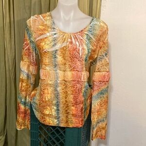 3/$20 🌈 Mechant fairy core velvet burnout top XL